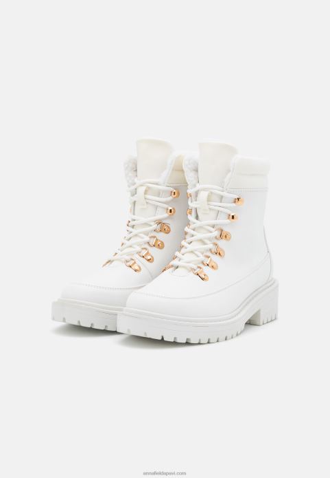 sievietes ziemas zābaki šņorzābaki balti 2LHT2046 Anna Field