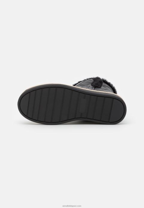 sievietes ziemas zābaku platformas puszābaki melni 2LHT2057 Anna Field