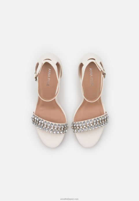 sievietes augstpapēžu sandales baltas 2LHT1341 Anna Field