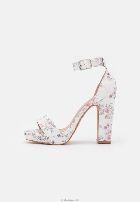 sievietes augstpapēžu sandales baltas/ceriņi 2LHT1573 Anna Field