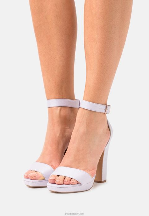 sievietes augstpapēžu sandales ceriņi 2LHT1574 Anna Field