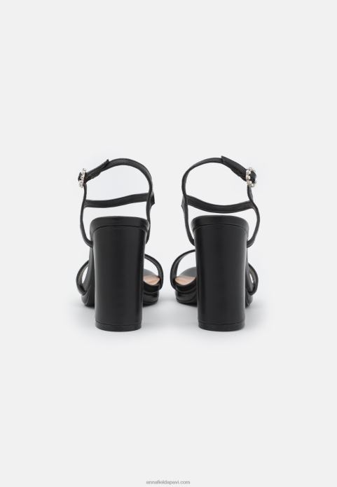 sievietes augstpapēžu sandales melnas 2LHT1375 Anna Field