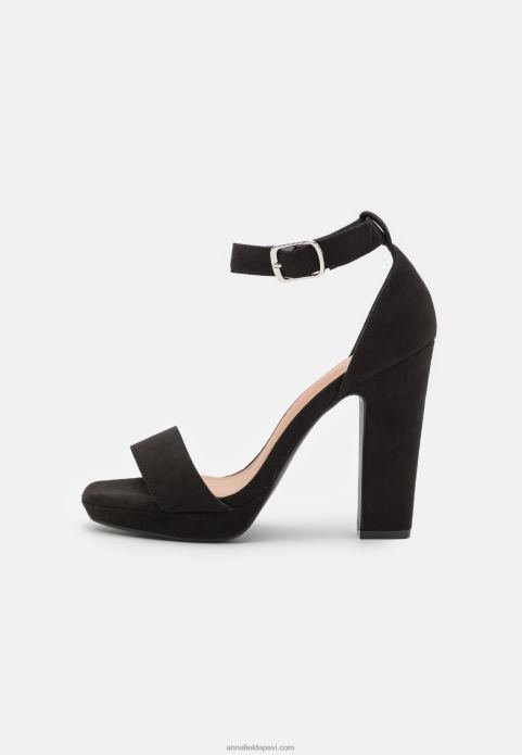 sievietes augstpapēžu sandales melnas 2LHT1564 Anna Field