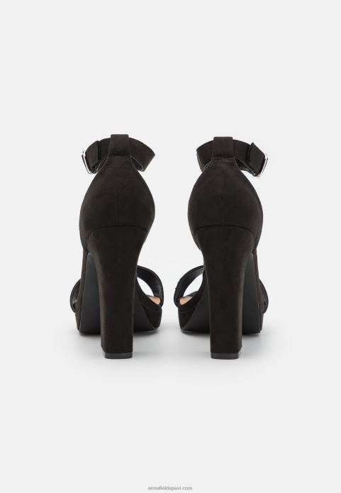 sievietes augstpapēžu sandales melnas 2LHT1564 Anna Field