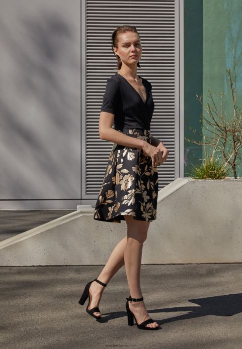 sievietes augstpapēžu sandales melnas 2LHT1565 Anna Field