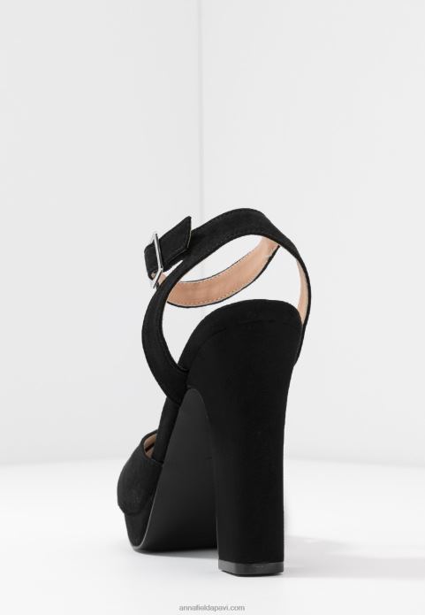 sievietes augstpapēžu sandales melnas 2LHT1567 Anna Field