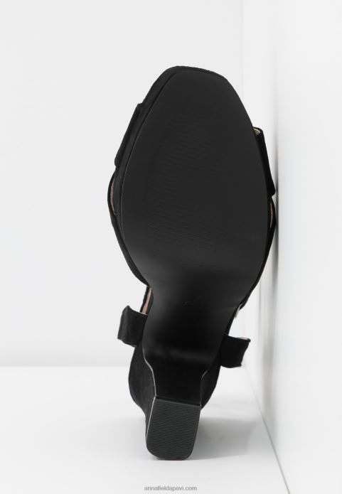 sievietes augstpapēžu sandales melnas 2LHT1567 Anna Field