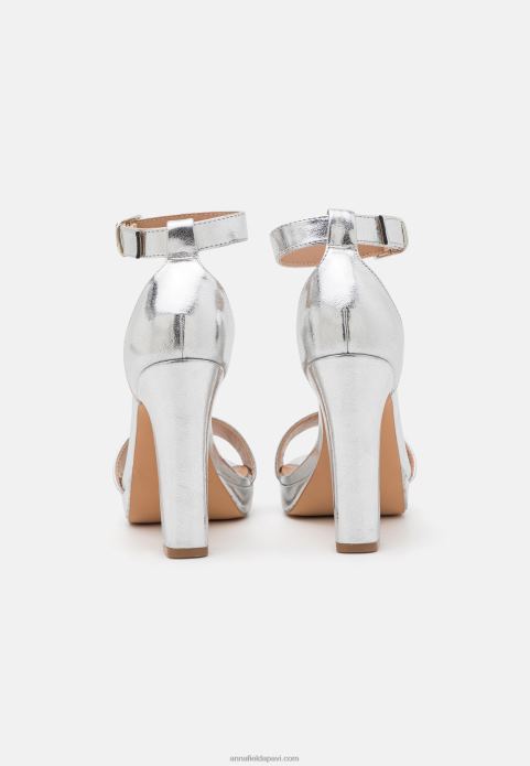 sievietes augstpapēžu sandales sudraba 2LHT1556 Anna Field