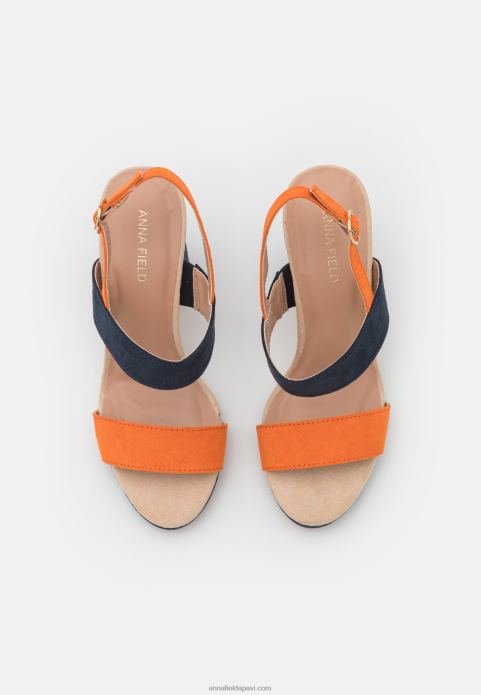 sievietes augstpapēžu sandales tumši zilas 2LHT1296 Anna Field