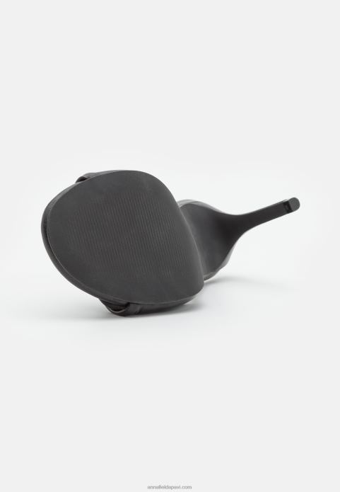 sievietes ādas augstpapēžu sandales melnas 2LHT1265 Anna Field