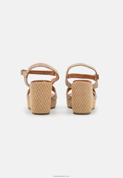 sievietes ādas augstpapēžu sandales pelēkas 2LHT1466 Anna Field