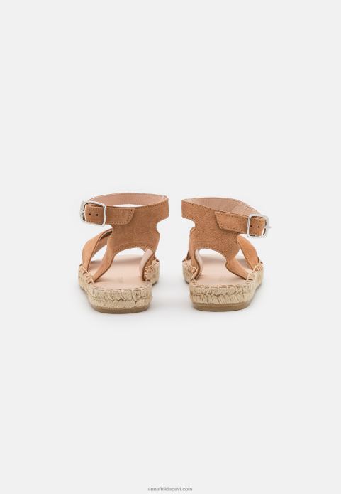 sievietes ādas platformas sandales konjaks 2LHT1560 Anna Field