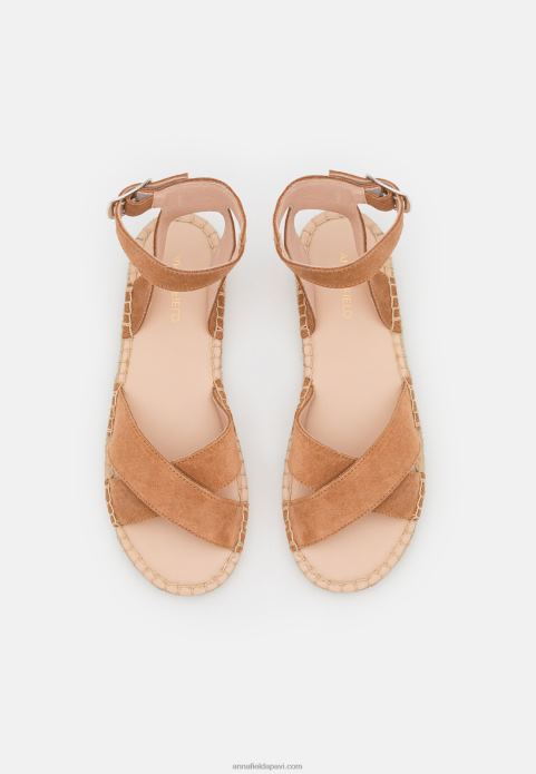 sievietes ādas platformas sandales konjaks 2LHT1560 Anna Field