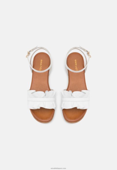 sievietes ādas sandales baltas 2LHT1262 Anna Field