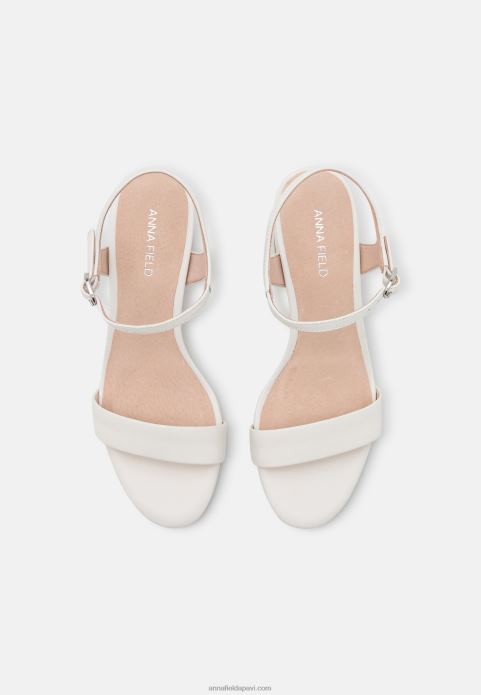 sievietes ādas sandales baltas 2LHT1413 Anna Field