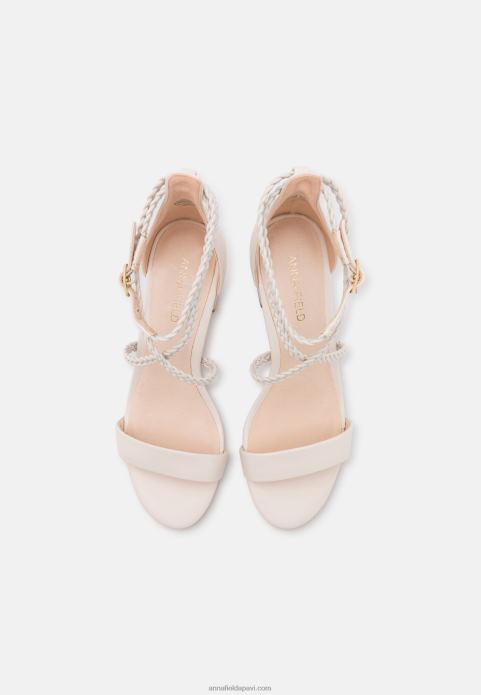 sievietes ādas sandales baltas 2LHT1428 Anna Field