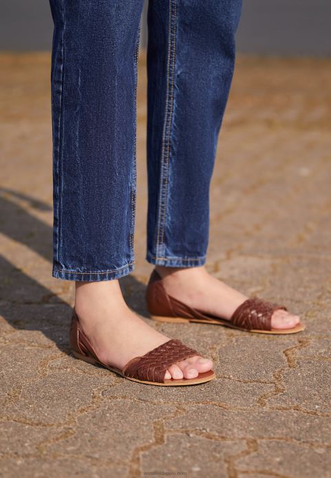 sievietes ādas sandales konjaks 2LHT1389 Anna Field