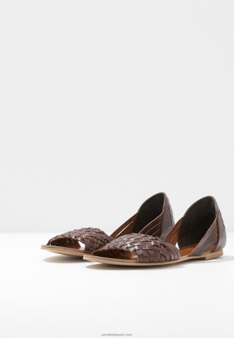 sievietes ādas sandales konjaks 2LHT1389 Anna Field