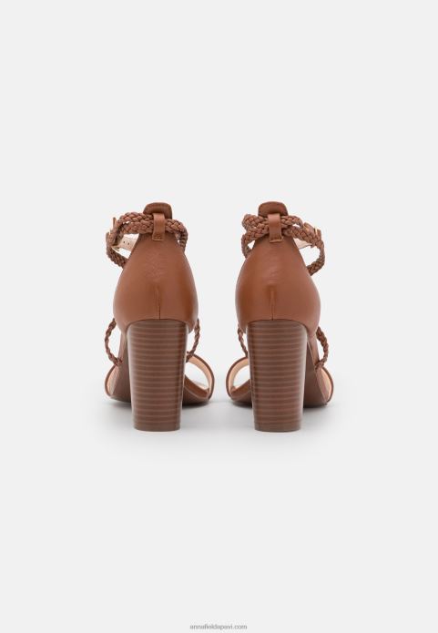 sievietes ādas sandales konjaks 2LHT1425 Anna Field