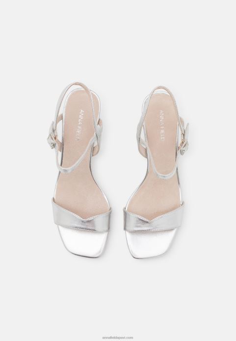 sievietes ādas sandales sudraba 2LHT1270 Anna Field