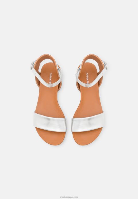 sievietes ādas sandales sudraba 2LHT1300 Anna Field