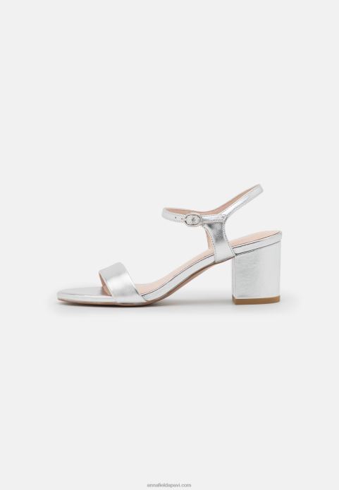 sievietes ādas sandales sudraba 2LHT1362 Anna Field