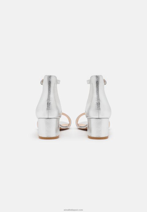 sievietes ādas sandales sudraba 2LHT1381 Anna Field