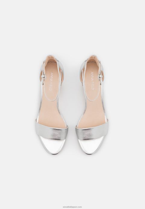 sievietes ādas sandales sudraba 2LHT1381 Anna Field