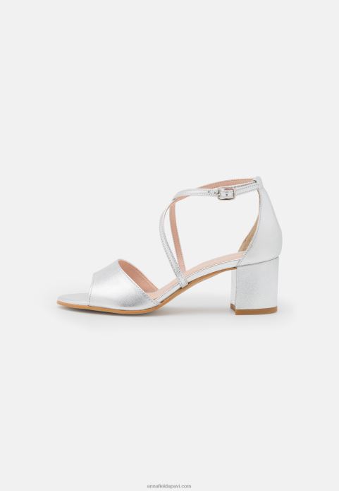 sievietes ādas sandales sudraba 2LHT1427 Anna Field