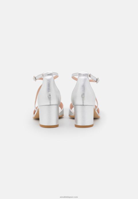 sievietes ādas sandales sudraba 2LHT1427 Anna Field