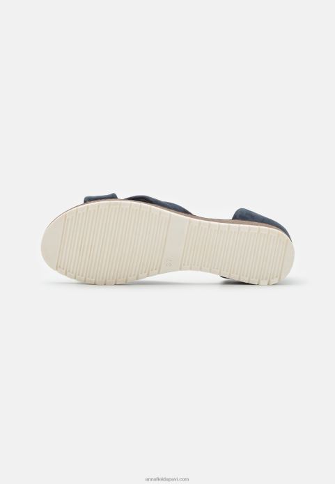 sievietes ādas sandales tumši zilas 2LHT1340 Anna Field