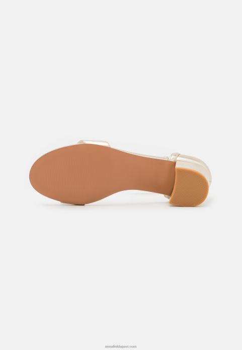 sievietes ādas sandales zelta 2LHT1318 Anna Field