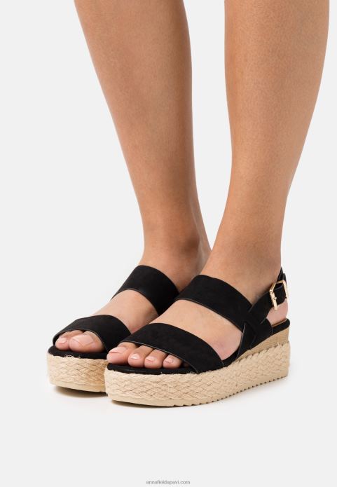 sievietes espadrilas melnas 2LHT1482 Anna Field