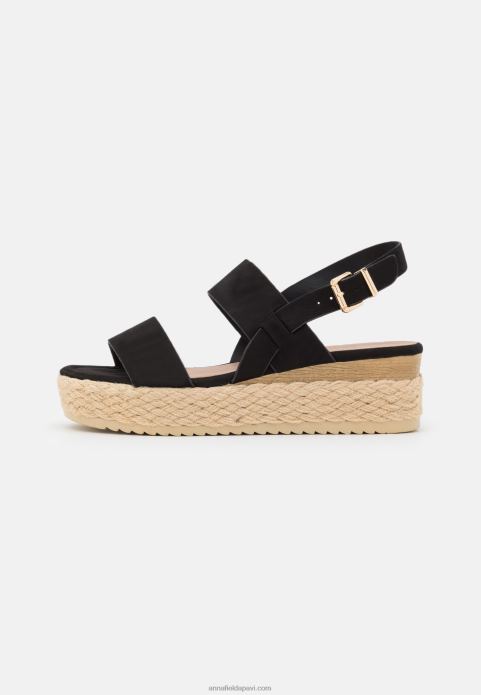 sievietes espadrilas melnas 2LHT1482 Anna Field