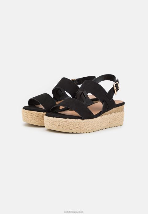 sievietes espadrilas melnas 2LHT1482 Anna Field