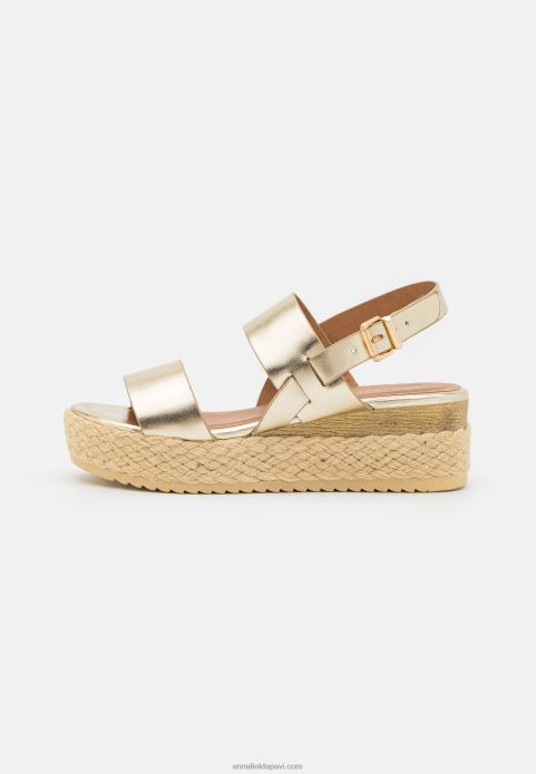 sievietes espadrilles zelta 2LHT1481 Anna Field