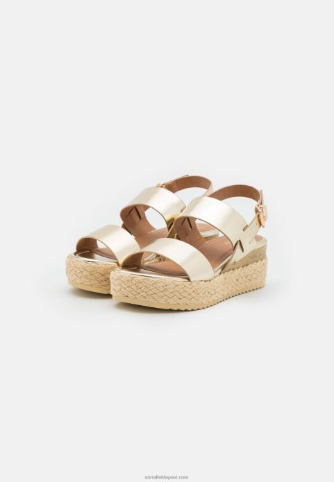 sievietes espadrilles zelta 2LHT1481 Anna Field