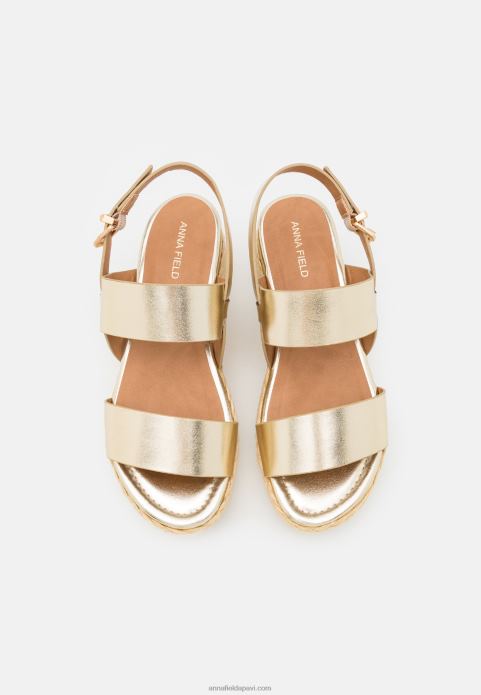 sievietes espadrilles zelta 2LHT1481 Anna Field