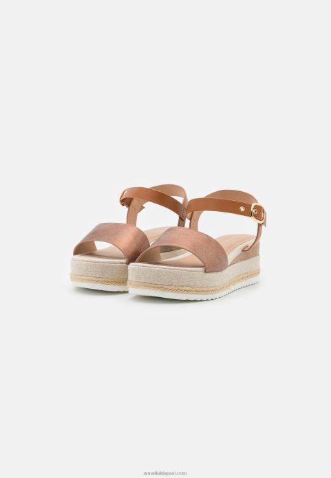 sievietes komforta espadrilas bronzas 2LHT1483 Anna Field