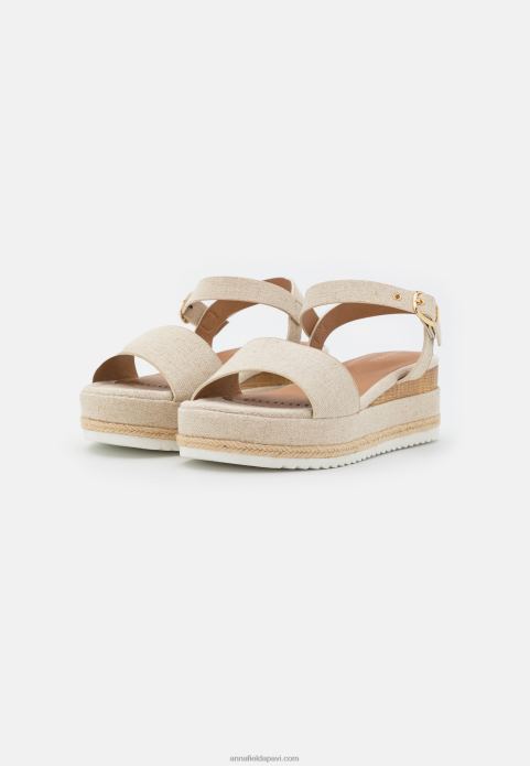 sievietes komforta espadrilles bēšs 2LHT1450 Anna Field