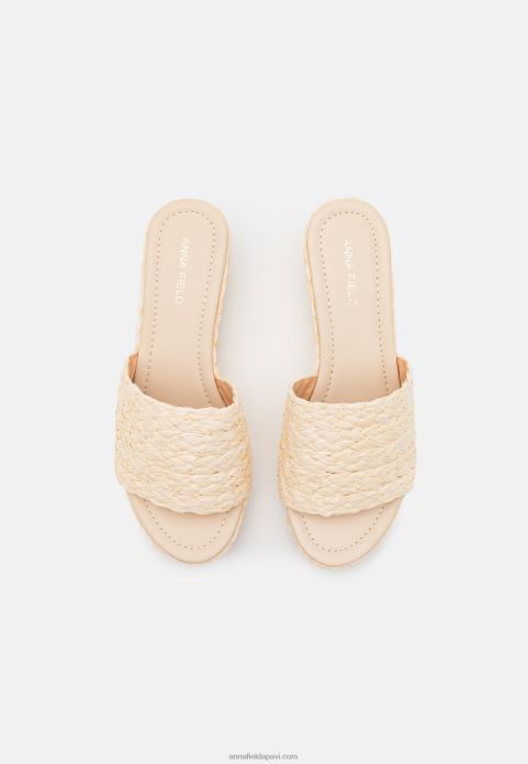 sievietes papēžu mūļi bēšs 2LHT1883 Anna Field