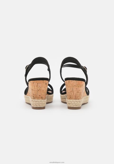 sievietes platformas sandales melnas 2LHT1455 Anna Field