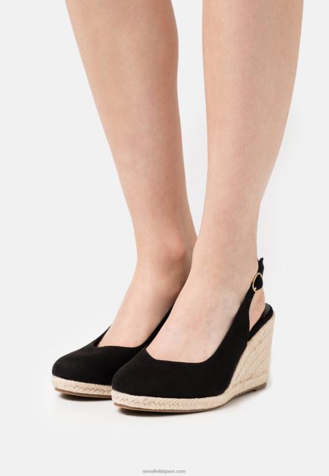 sievietes platformas sandales melnas 2LHT1458 Anna Field