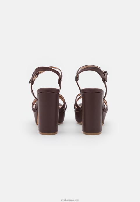 sievietes platformas sandales tumši brūnas 2LHT1558 Anna Field