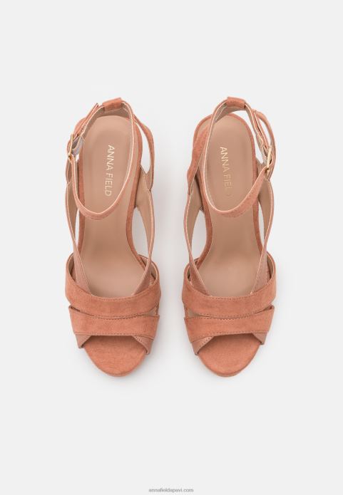 sievietes platformas sandales tumši rozā 2LHT1553 Anna Field