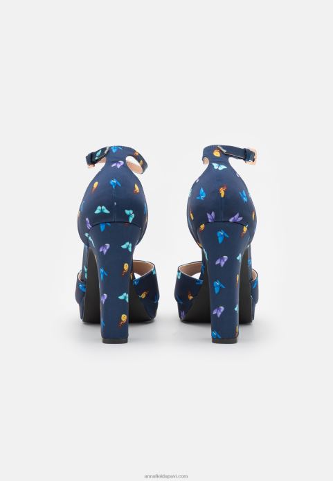 sievietes platformas sandales tumši zilas 2LHT1585 Anna Field