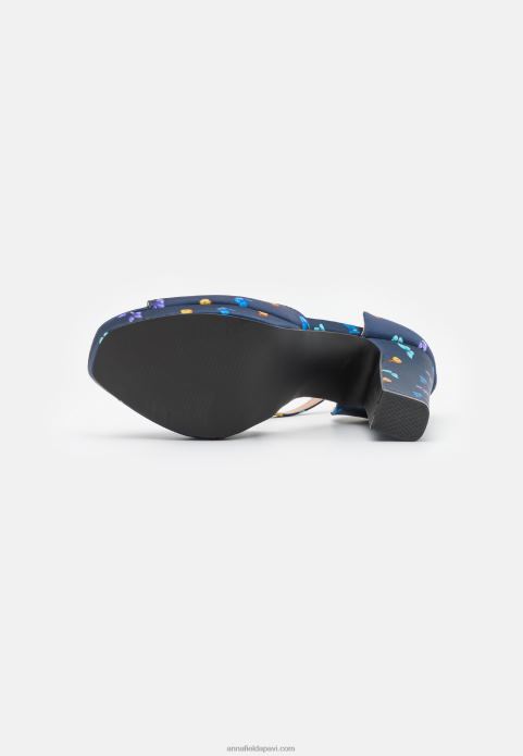 sievietes platformas sandales tumši zilas 2LHT1585 Anna Field