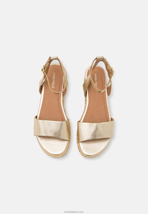 sievietes platformas sandales zelta 2LHT1464 Anna Field