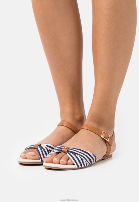 sievietes sandales konjaks/tumši zilas 2LHT1290 Anna Field