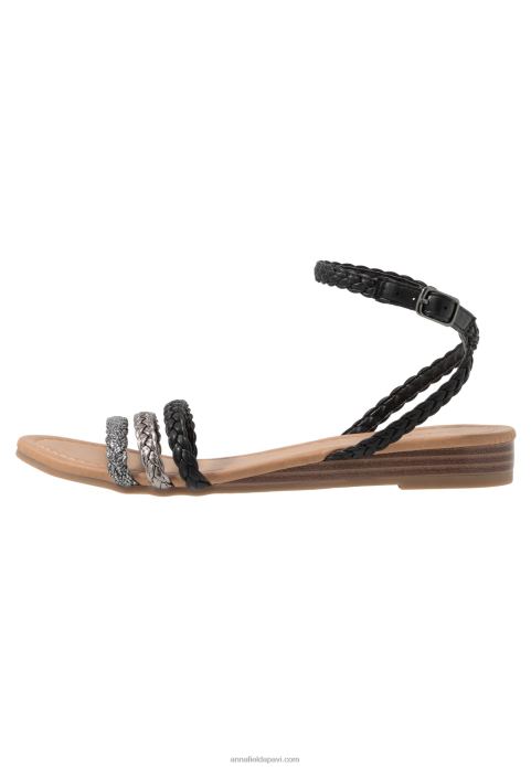 sievietes sandales melnas/sudraba 2LHT1248 Anna Field